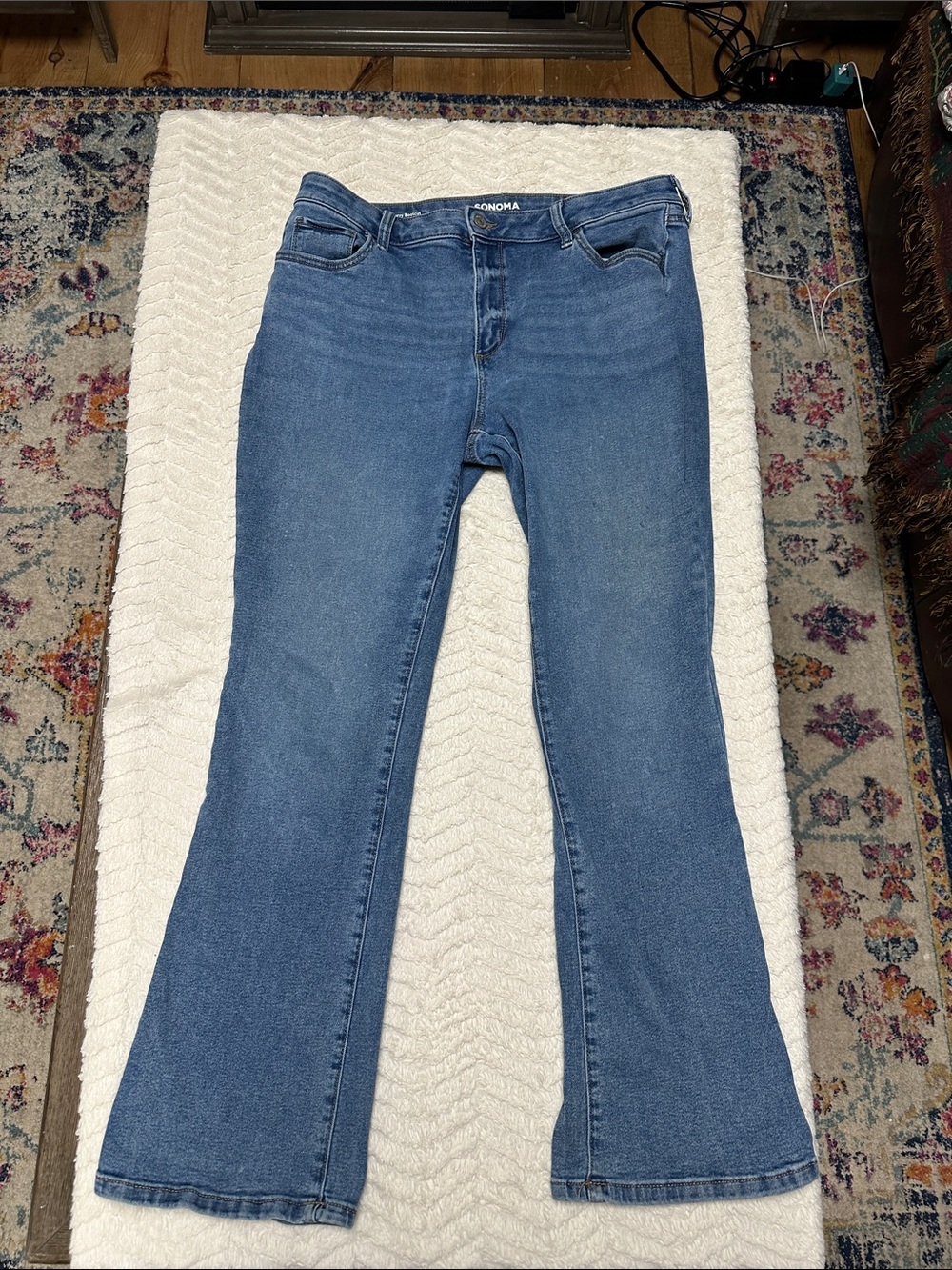 Sonoma Good for Life Curvy Bootcut blue jeans. Size 16.